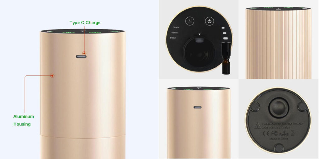 Waterless diffuser customization options