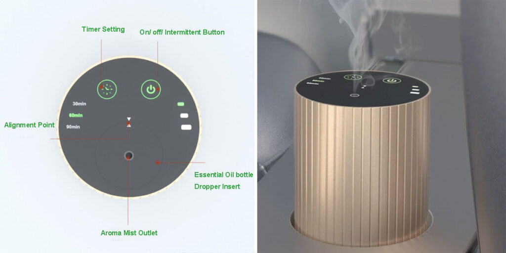 Waterless diffuser functioin