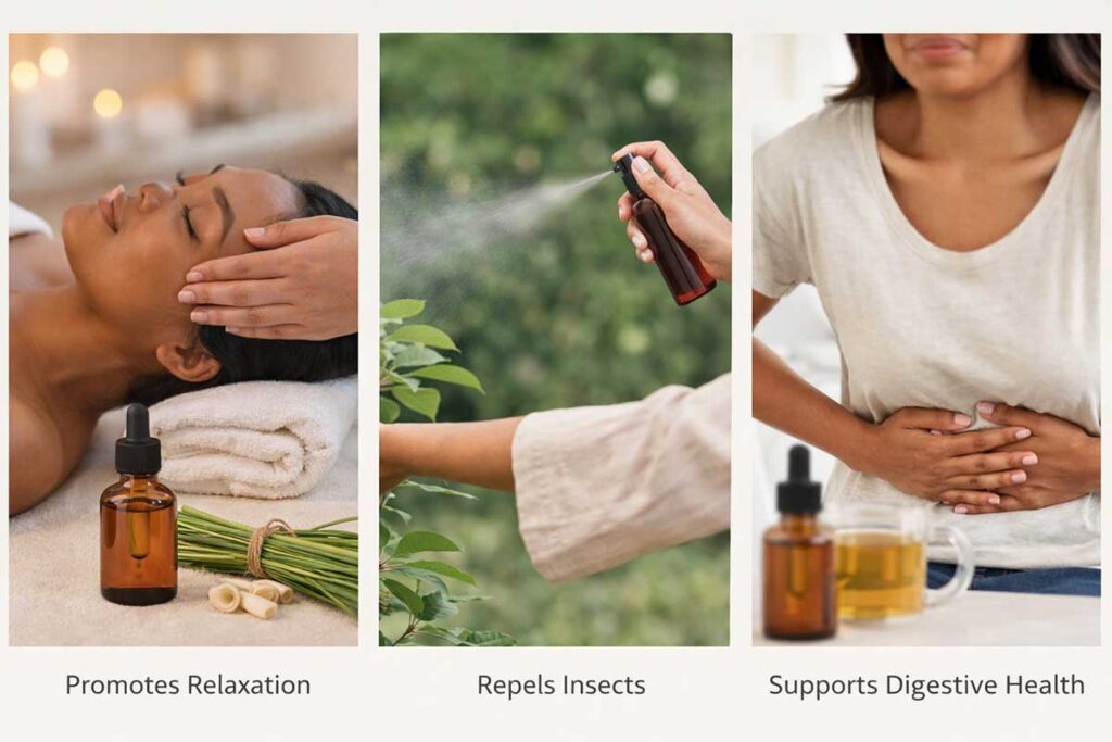 benefits of lemongrass oil